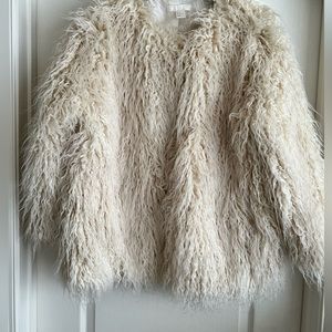 Cream Faux Fur Coat